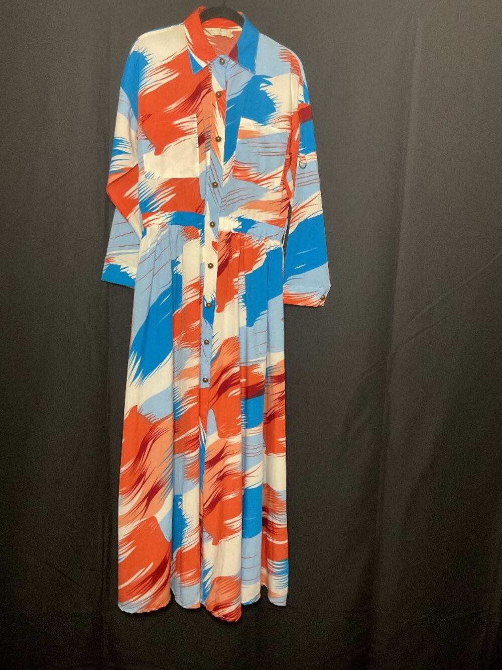 small long-sleeved maxi dress